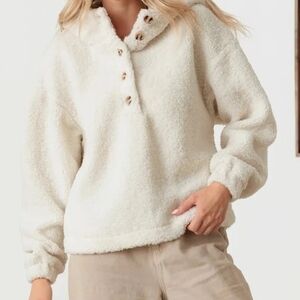 Cozy Cream Fleece Pullover